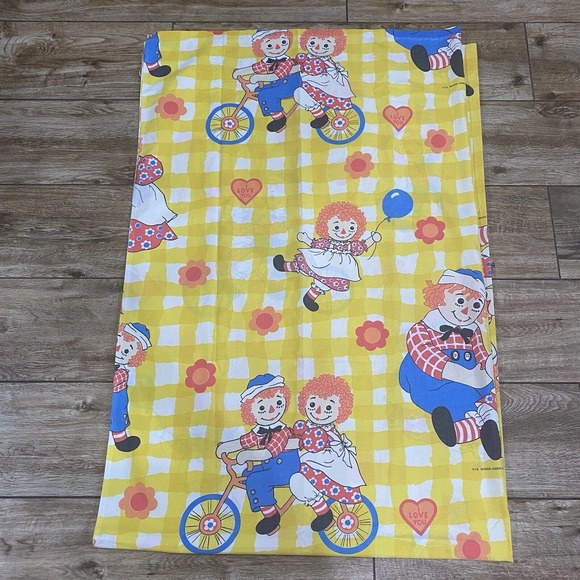 Vintage Raggedy Ann Andy Doll Flat Sheet - Picture 4 of 7